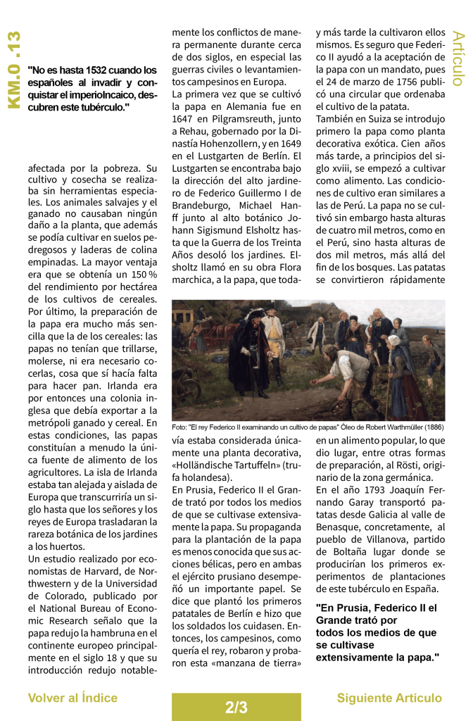 Página 2 del artículo digital de KM.0