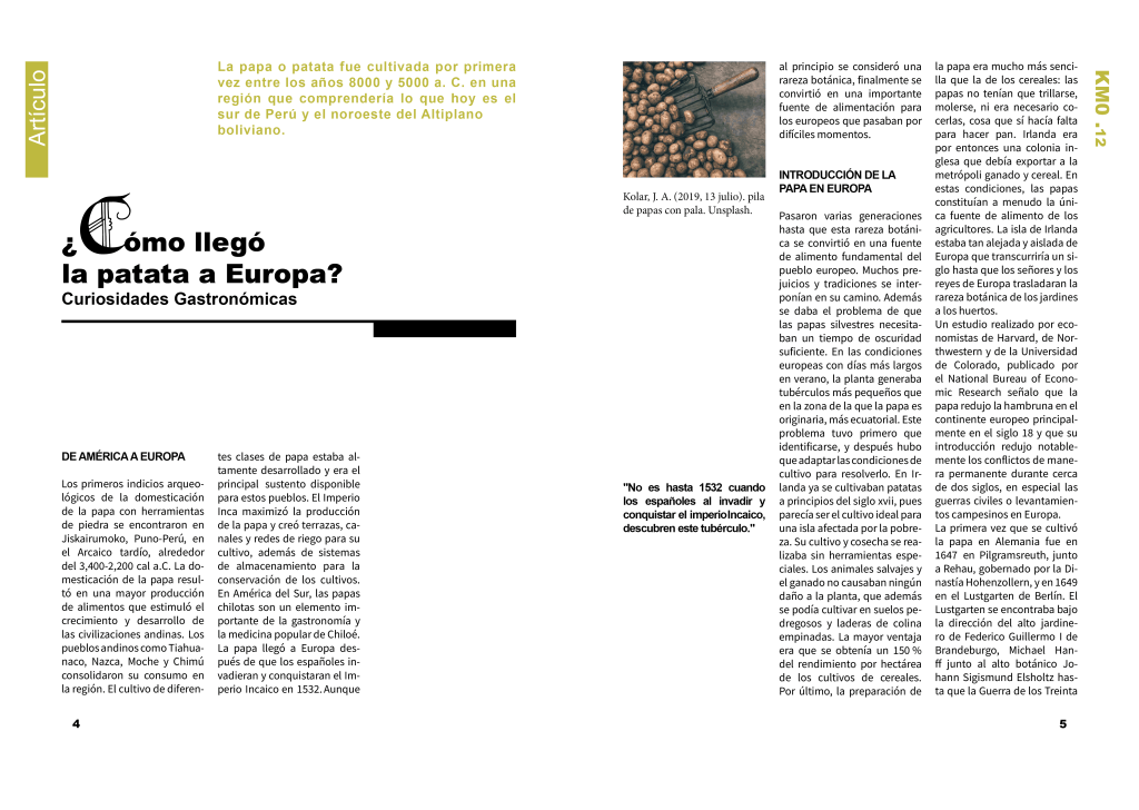 Maquetación de la revista impresa KM.0