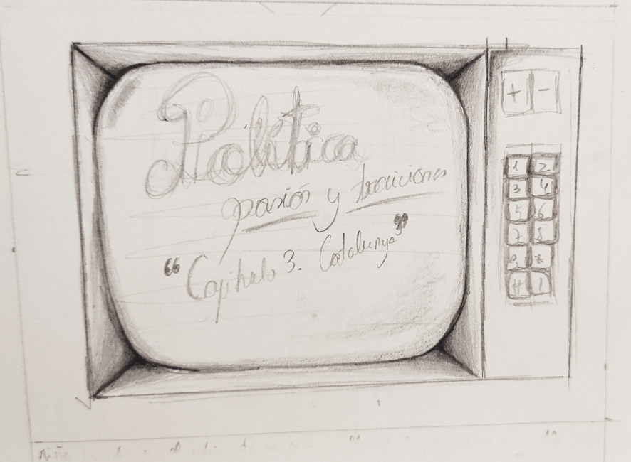 Propuesta editorial sobre la política representada como un programa televisivo.